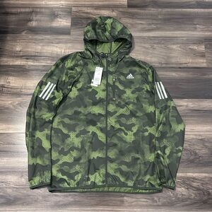 Adidas Own The Run Reflective Camouflage Running Wind Jacket Men’s Large New